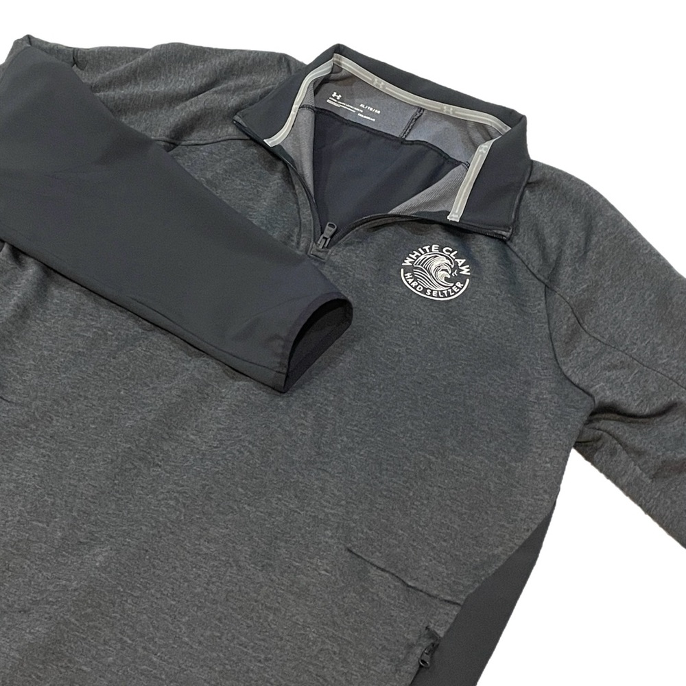 Men’s UNDER ARMOUR White Claw Gray 1/4 Zip Pullover Windbreaker Golf NWOT XL